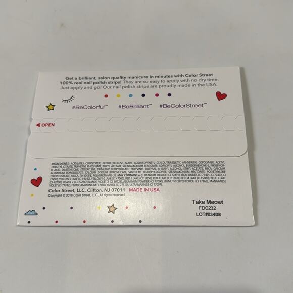 NWT Color Street "Take Meowt" Petite Nail Strips - Picture 3 of 4